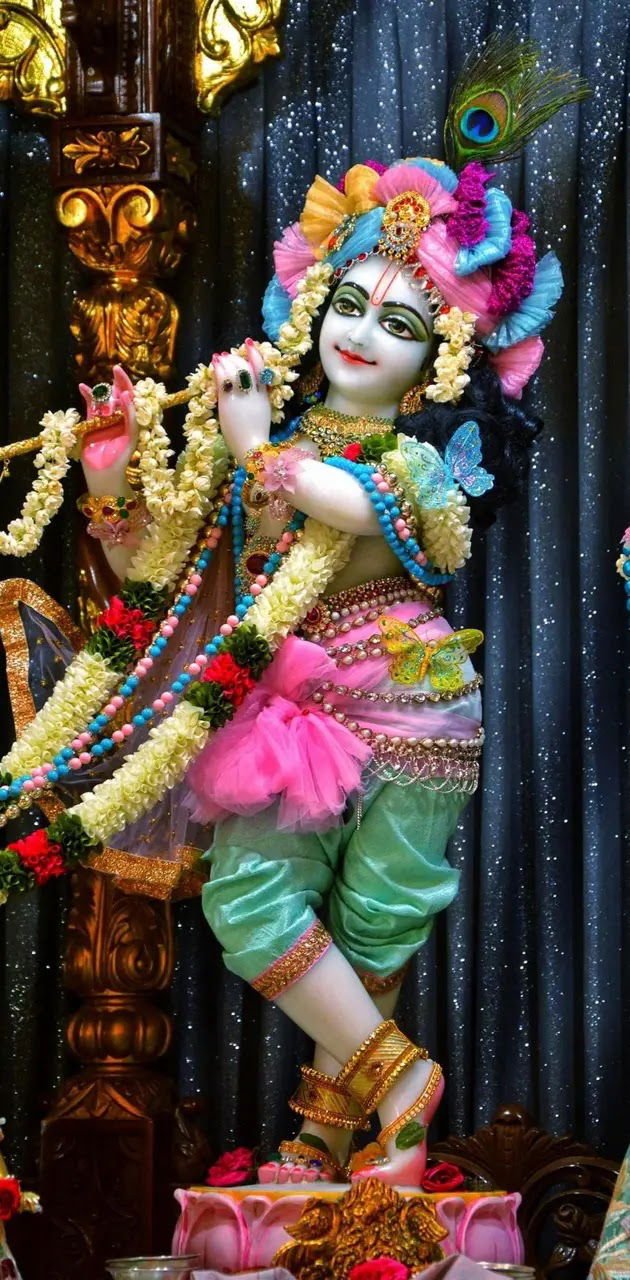 Krishna playing flute, divine idol