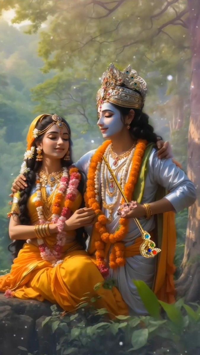 Radha and Krishna divine couple image