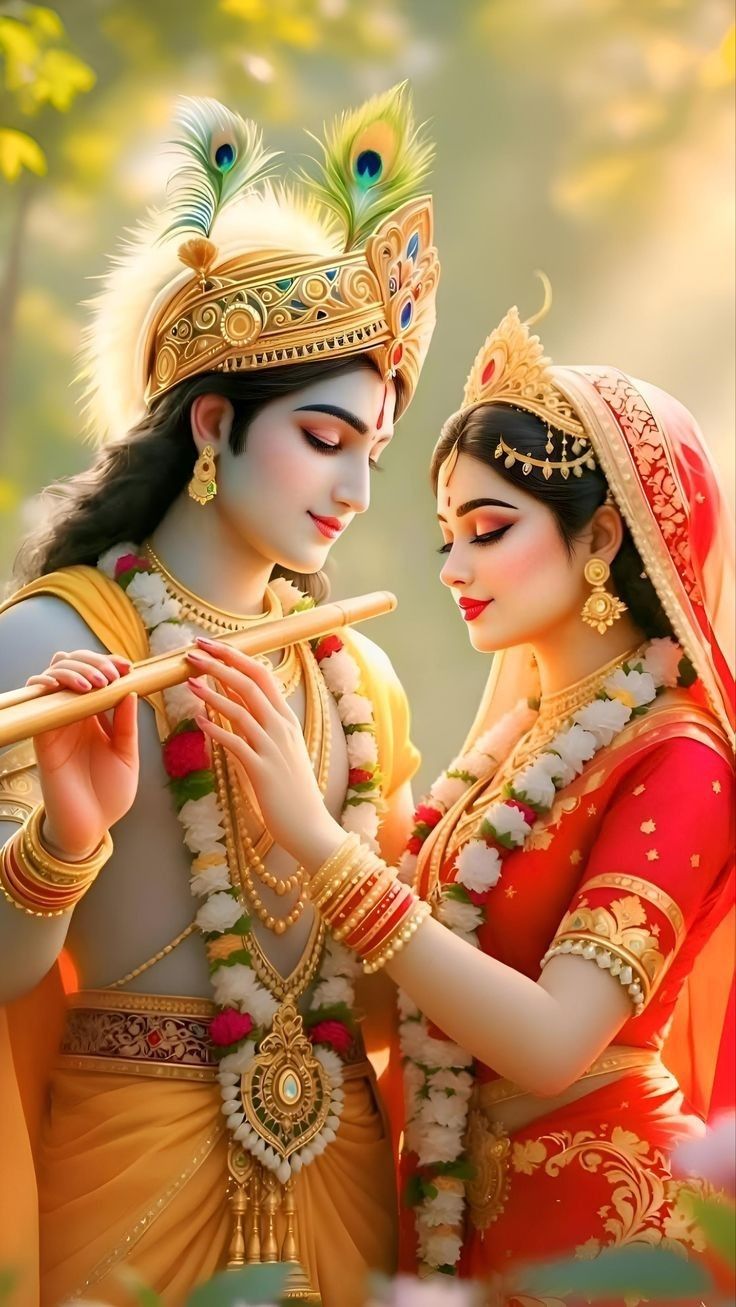 Radha Krishna loving embrace wallpaper