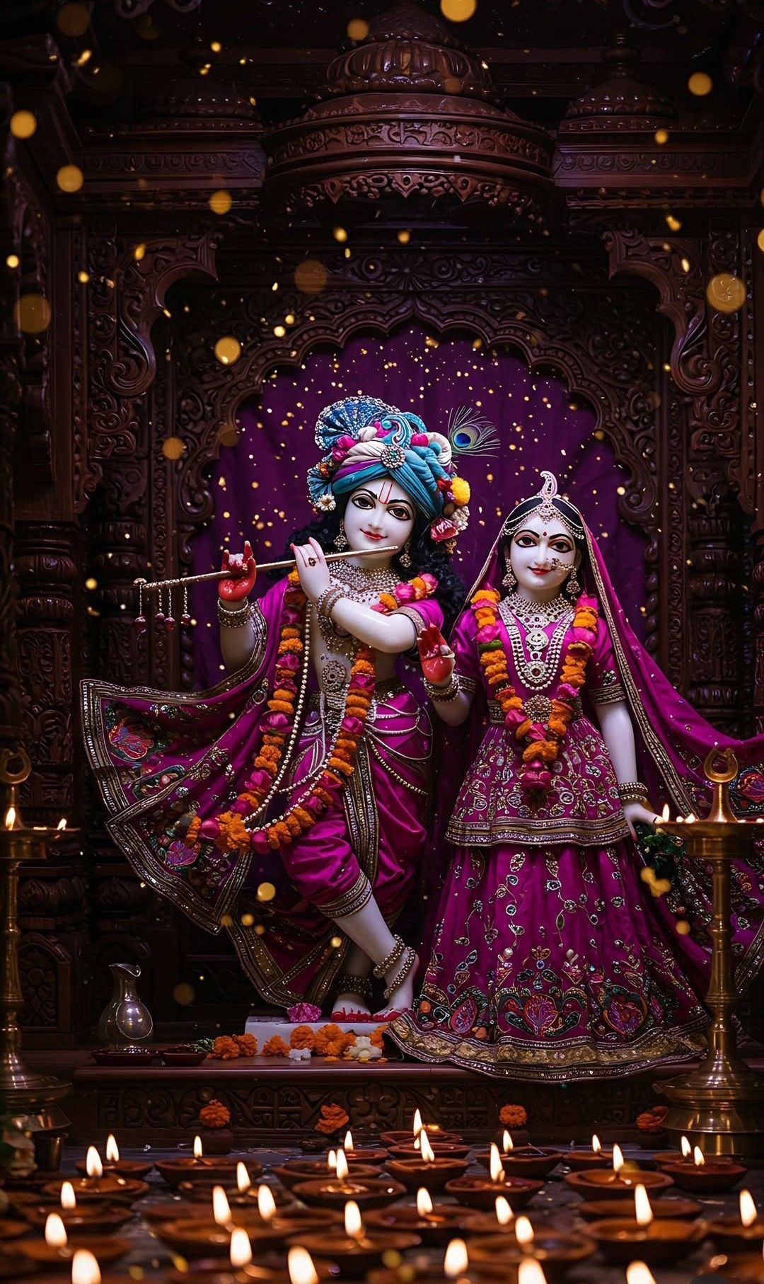 Radha Krishna divine temple offering