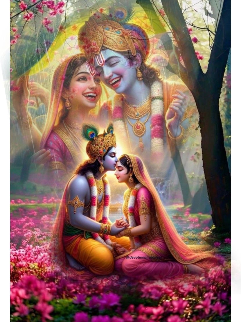 Radha Krishna divine love wallpaper