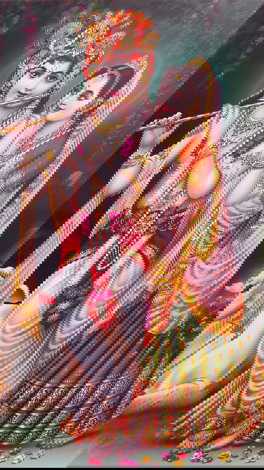 Krishna and Radha in loving embrace