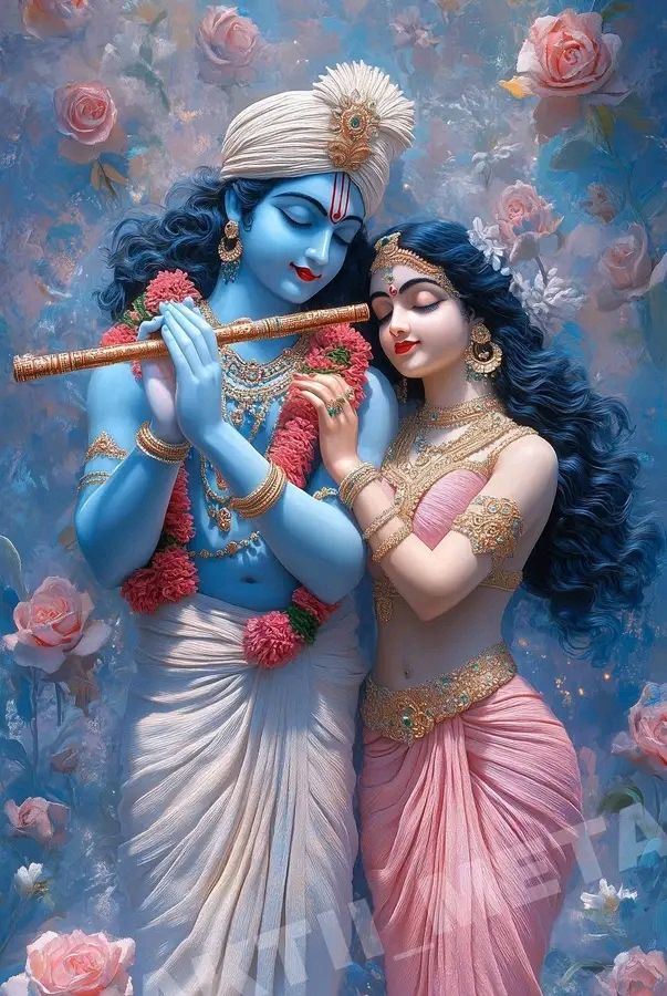 Radha Krishna divine love wallpaper