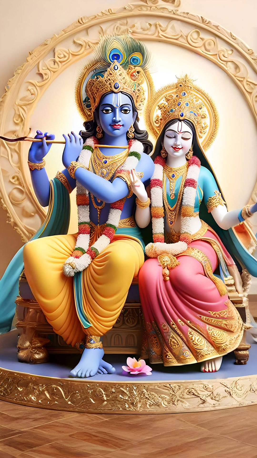 Radha Krishna divine couple wallpaper