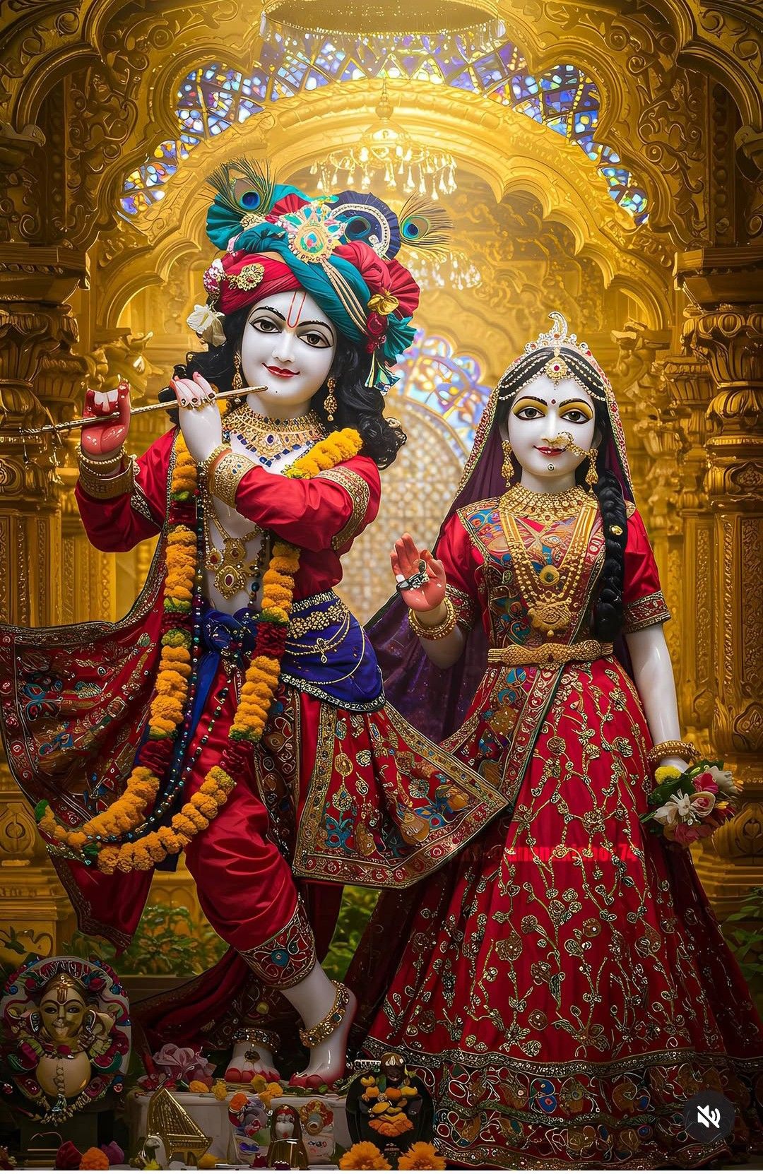 Radha Krishna divine couple wallpaper