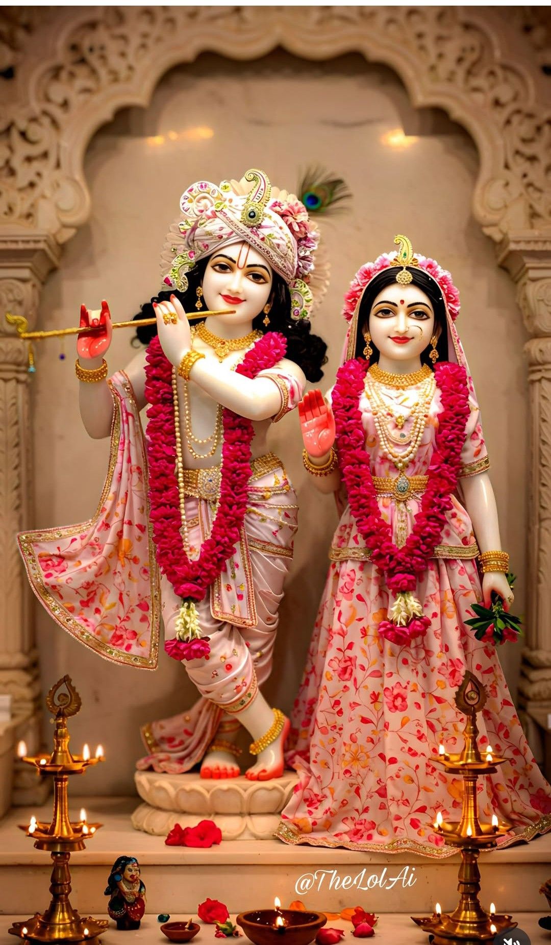 Radha Krishna divine couple wallpaper