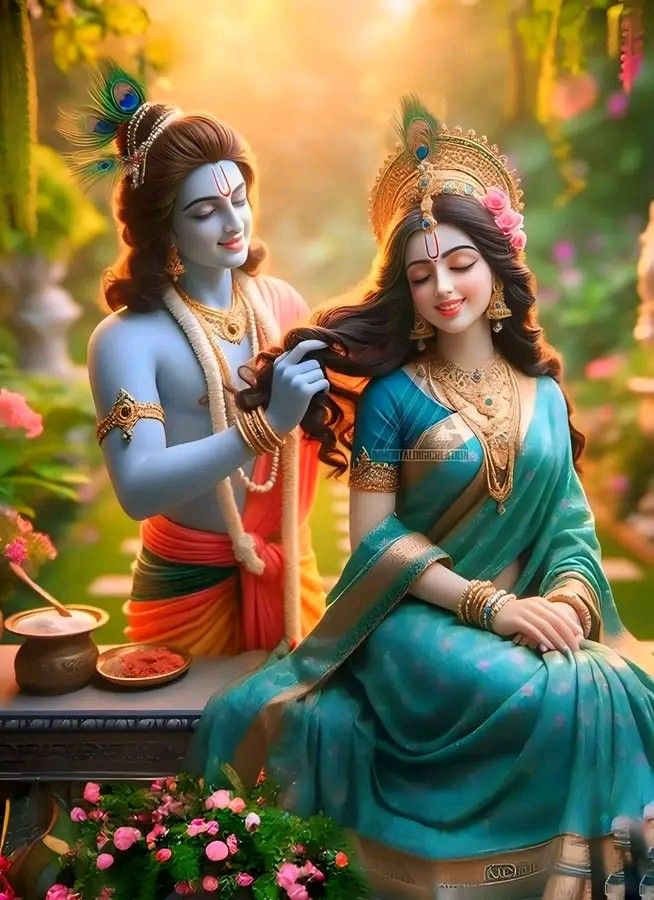 Radha Krishna tender loving moment
