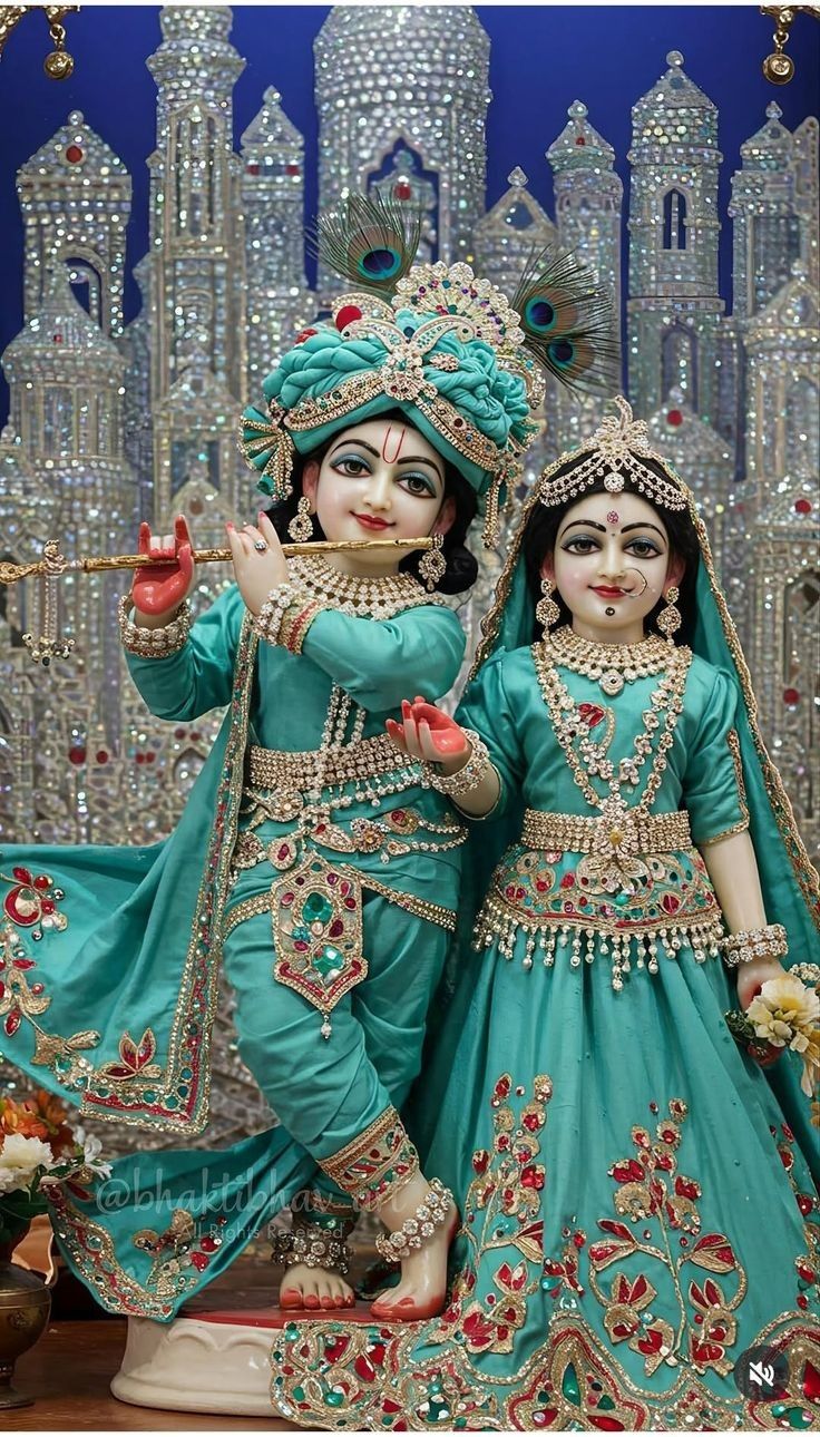 Krishna and Radha devotional image