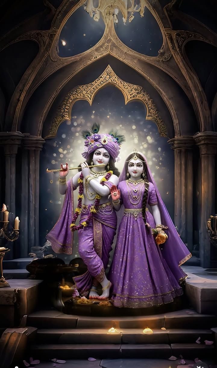 Radha Krishna divine couple wallpaper