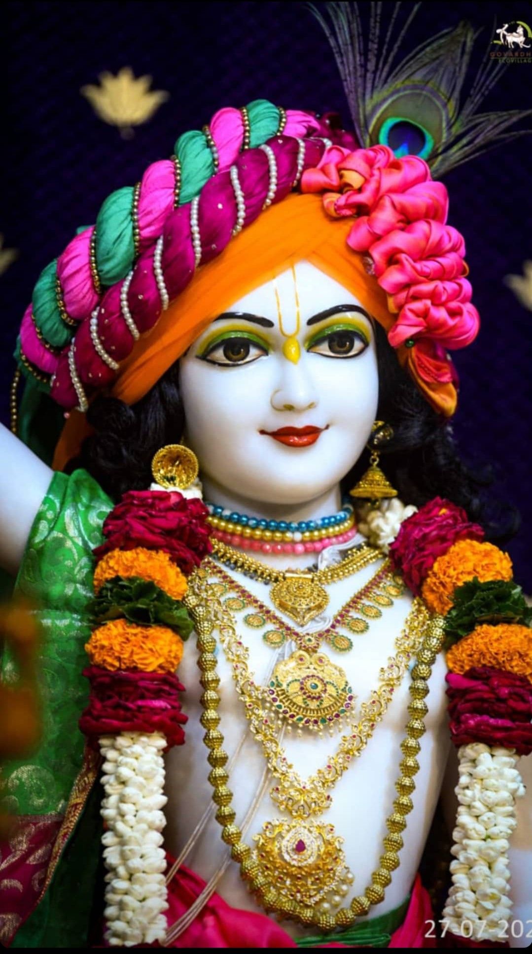 Lord Krishna with peacock feather