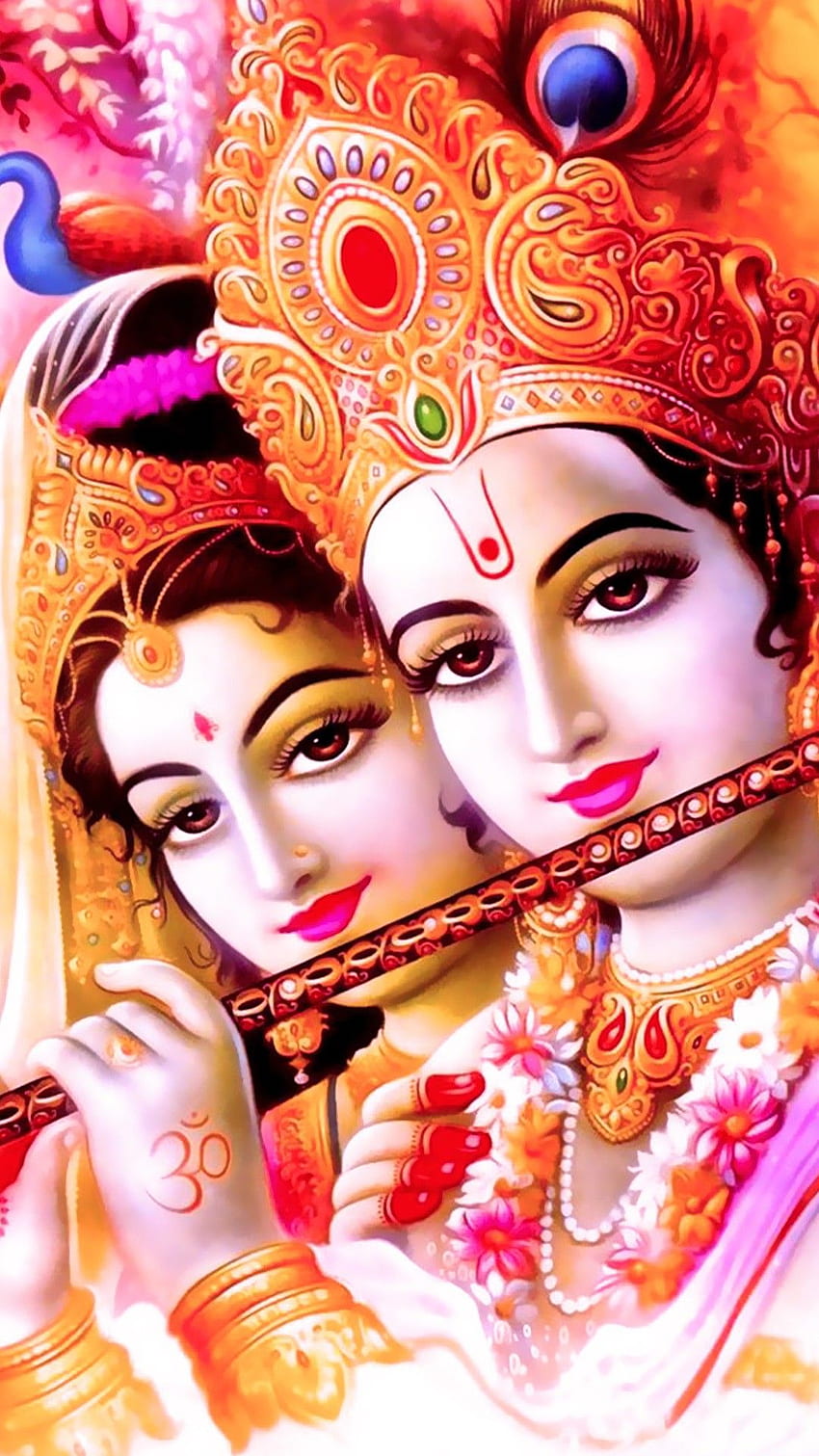 Krishna and Radha divine love wallpaper
