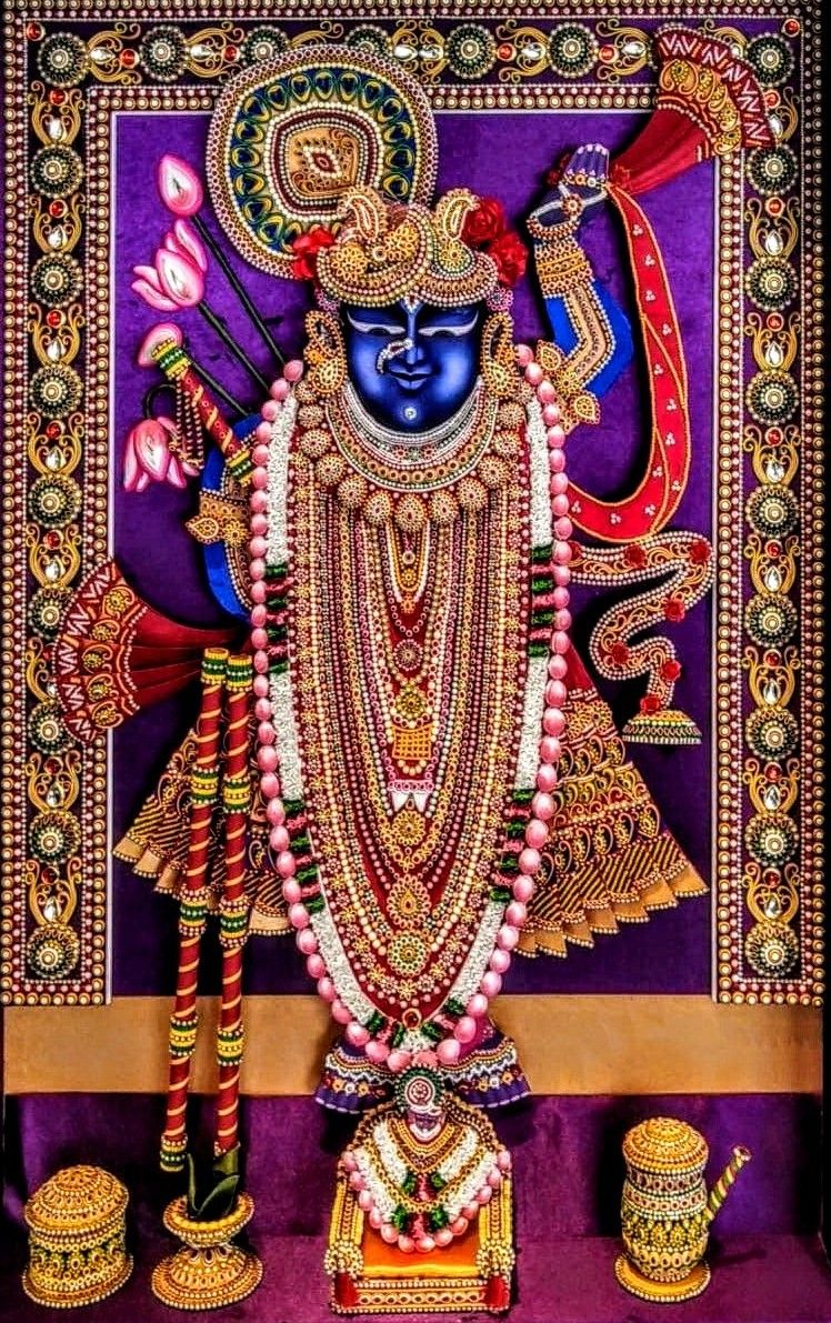 Krishna with flute, divine portrait