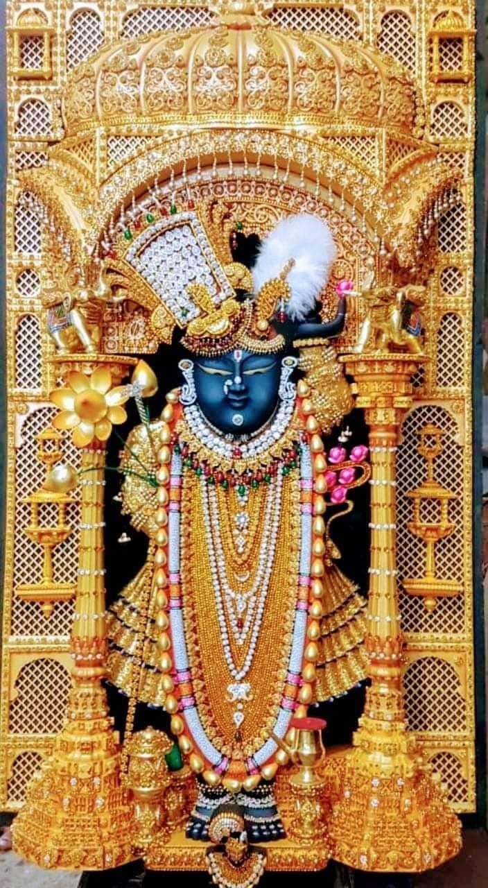 Lord Krishna in golden attire