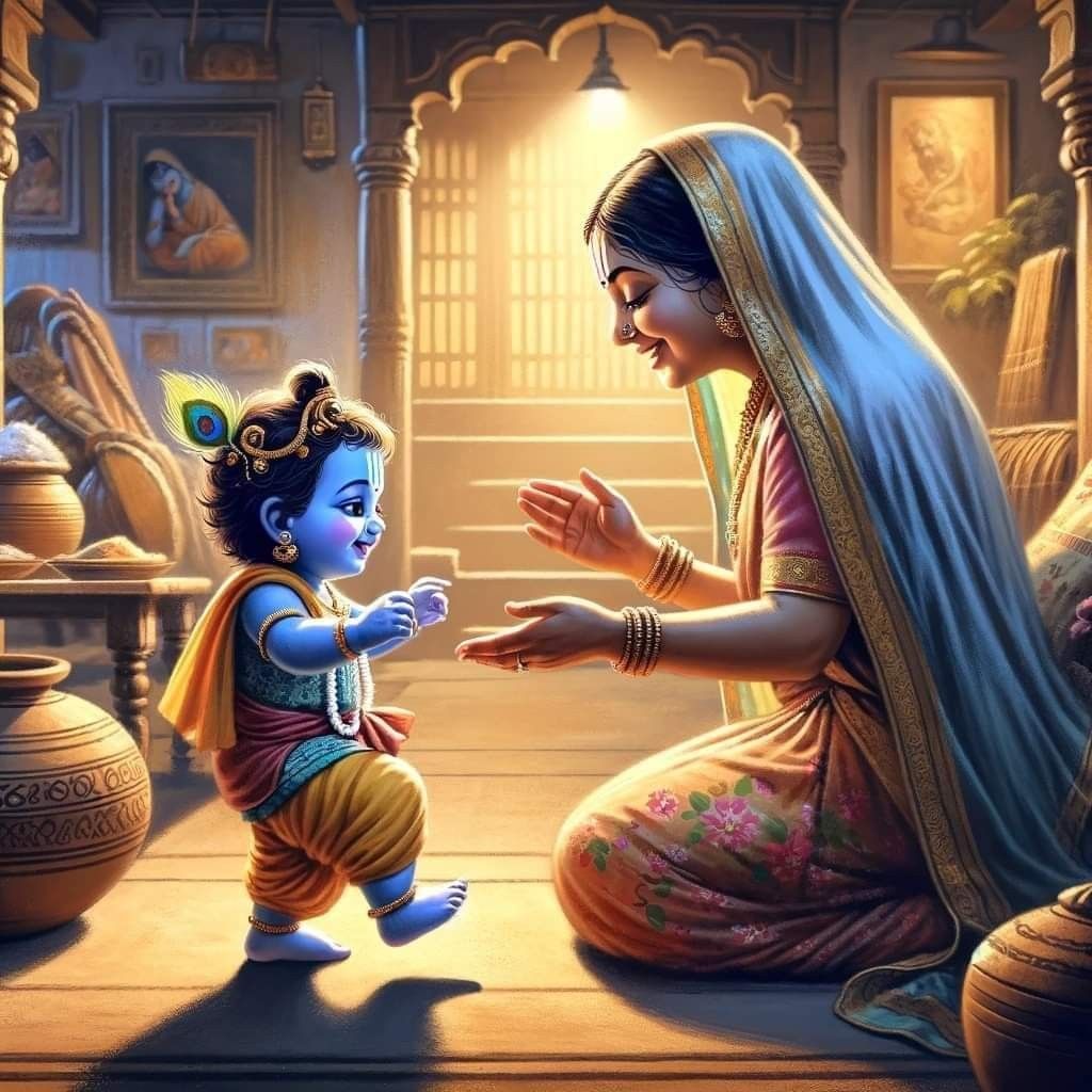 Krishna and Yasoda tender moment