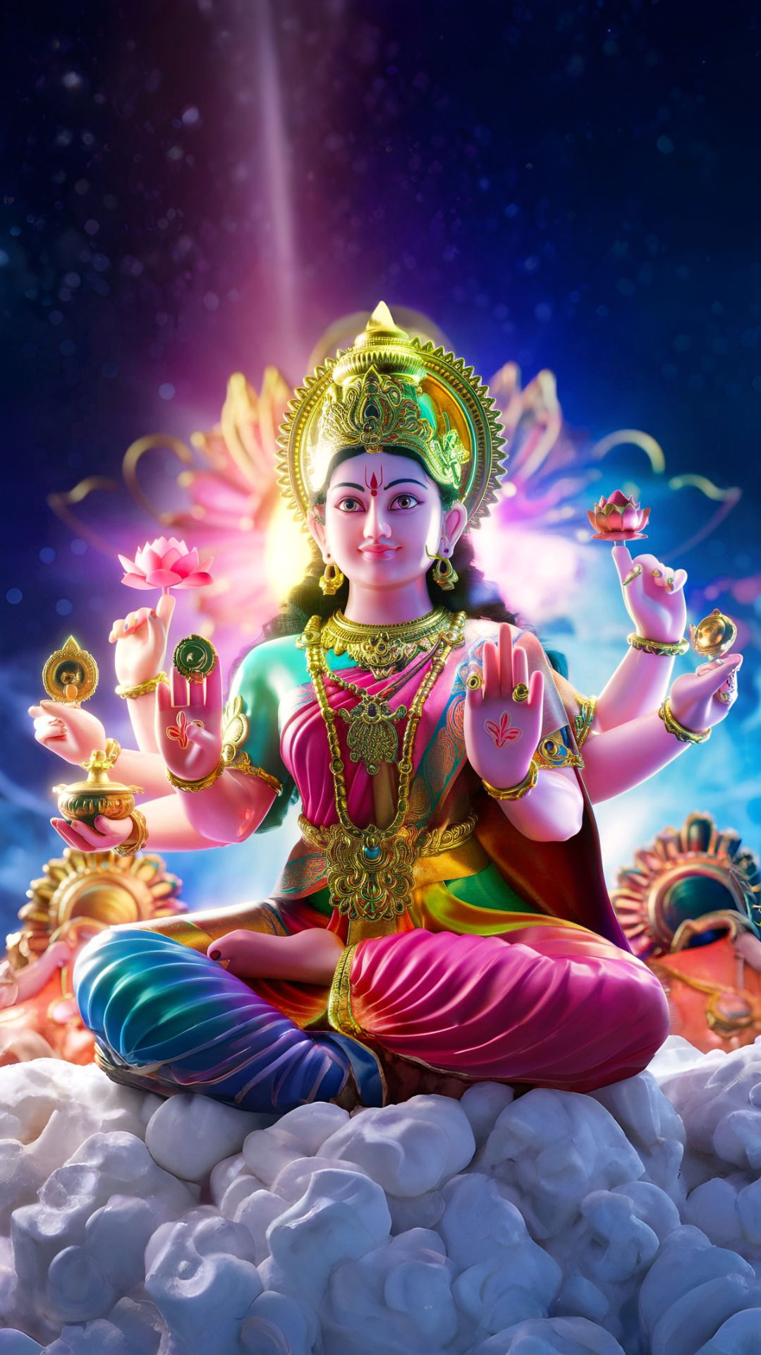 Lakshmi Maa radiating divine light.