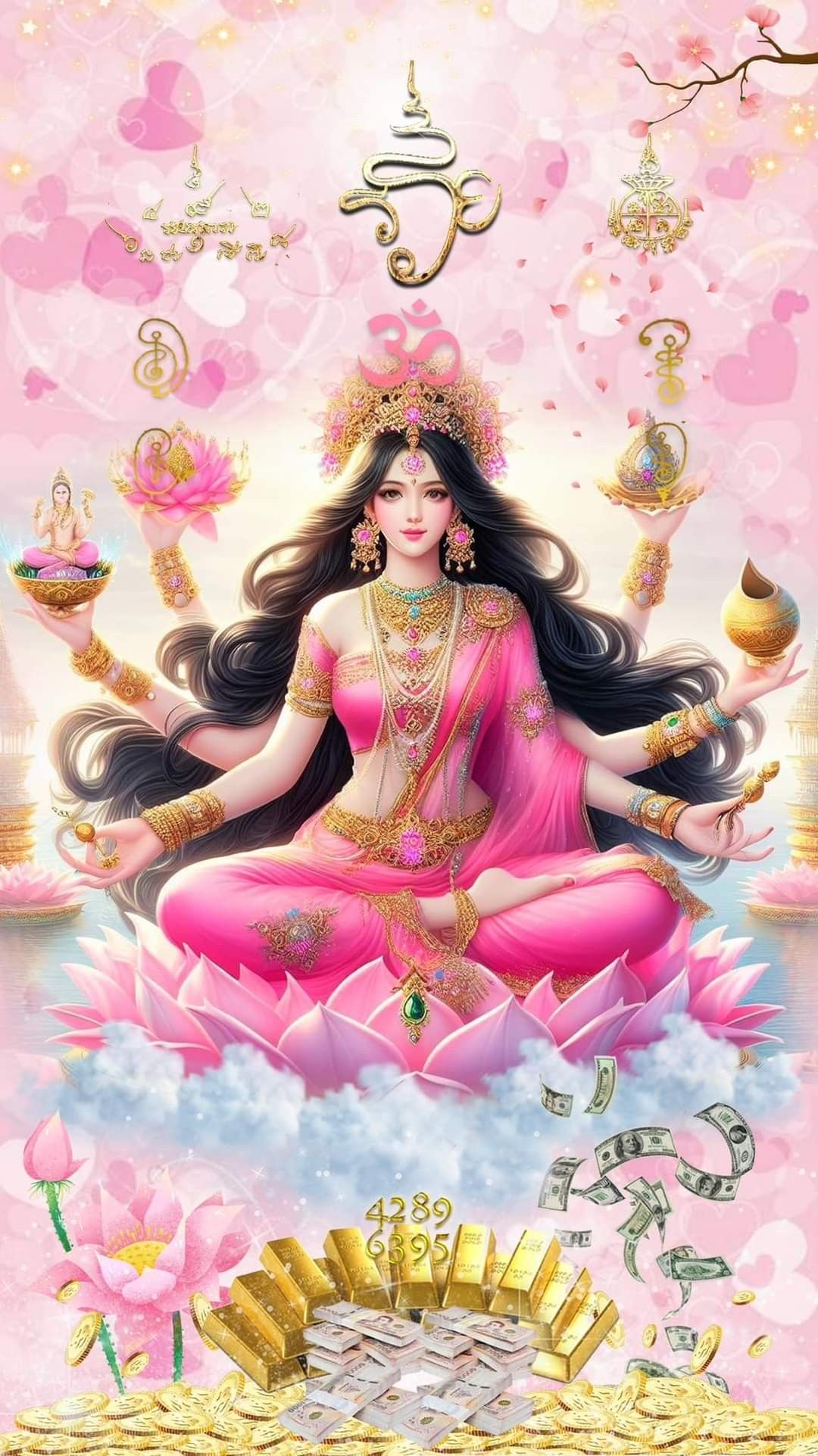 Goddess Lakshmi bestows abundance and blessings