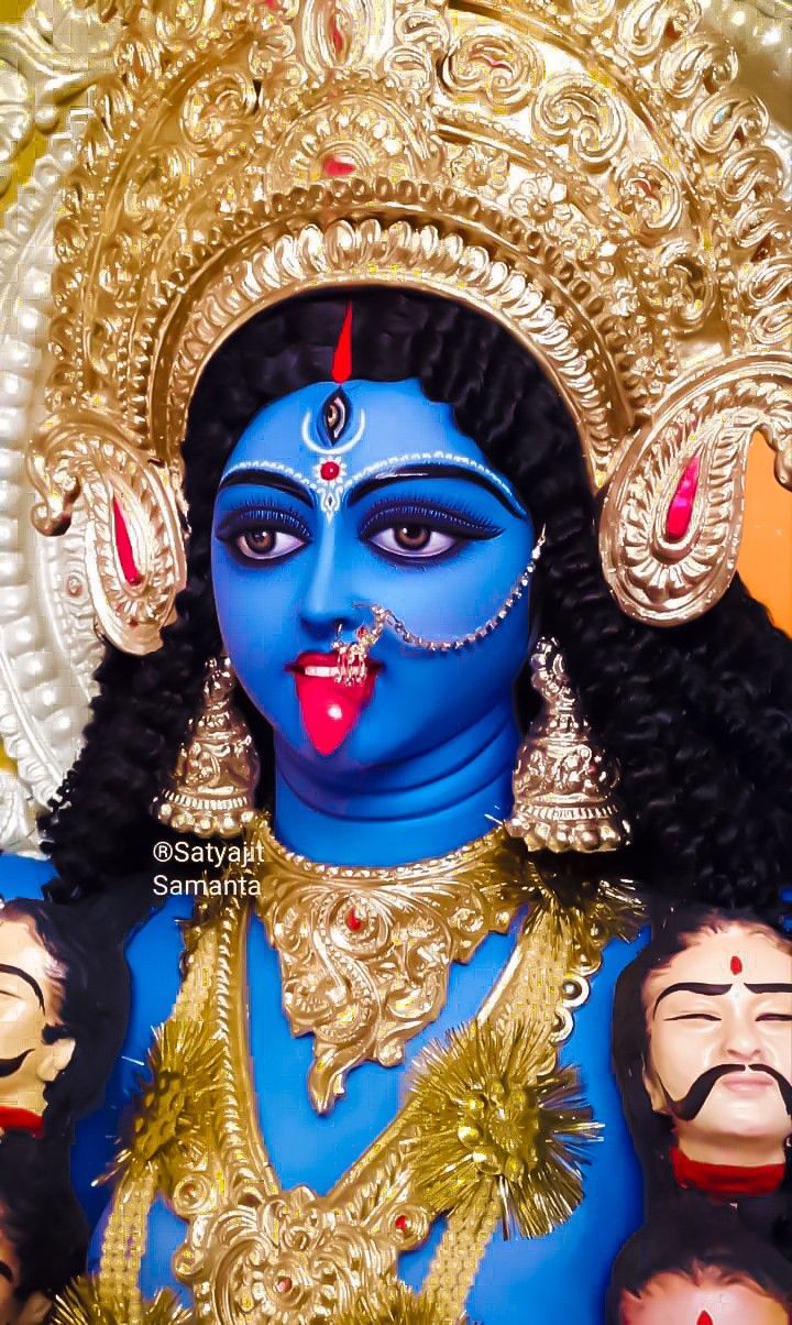 Close-up of Mahakali Maa\'s divine face