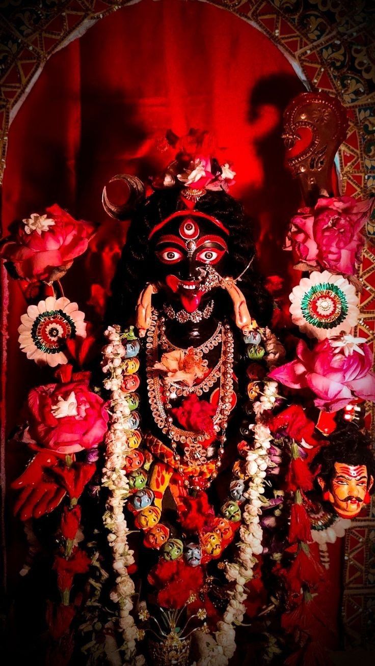 Mahakali Maa\'s powerful and fierce presence.