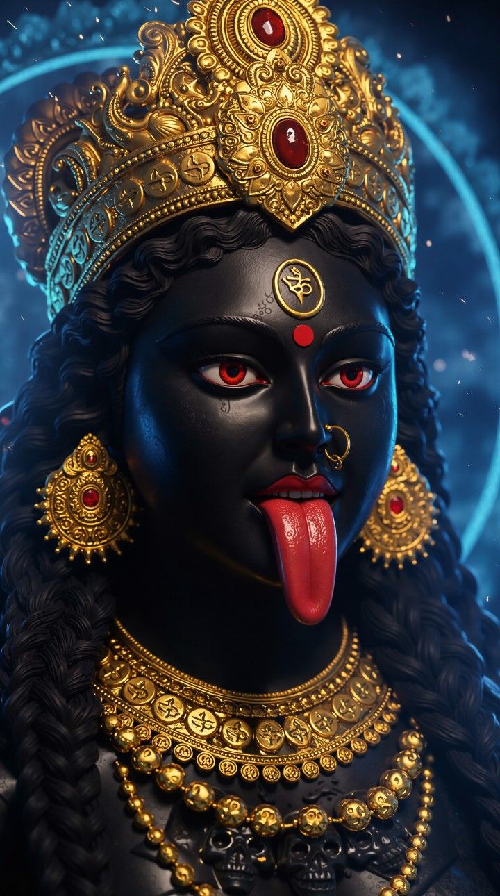 Intense portrait of Mahakali Maa