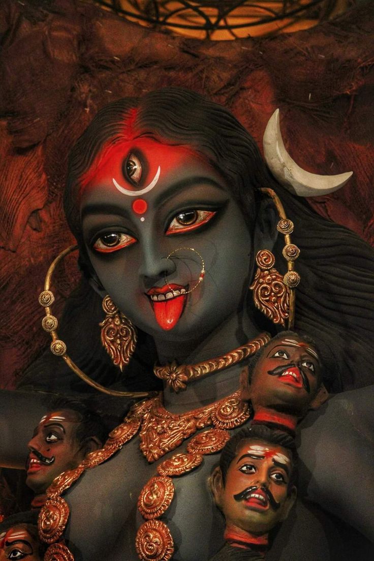 Goddess Kali intense gaze close-up