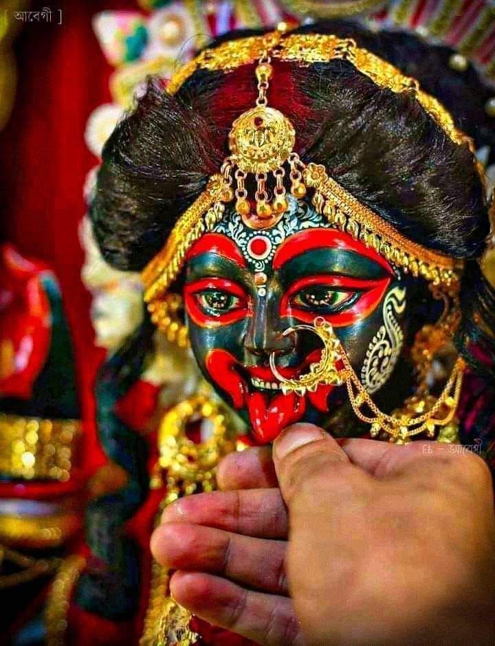 Close-up of Goddess Mahakali Maa’s face