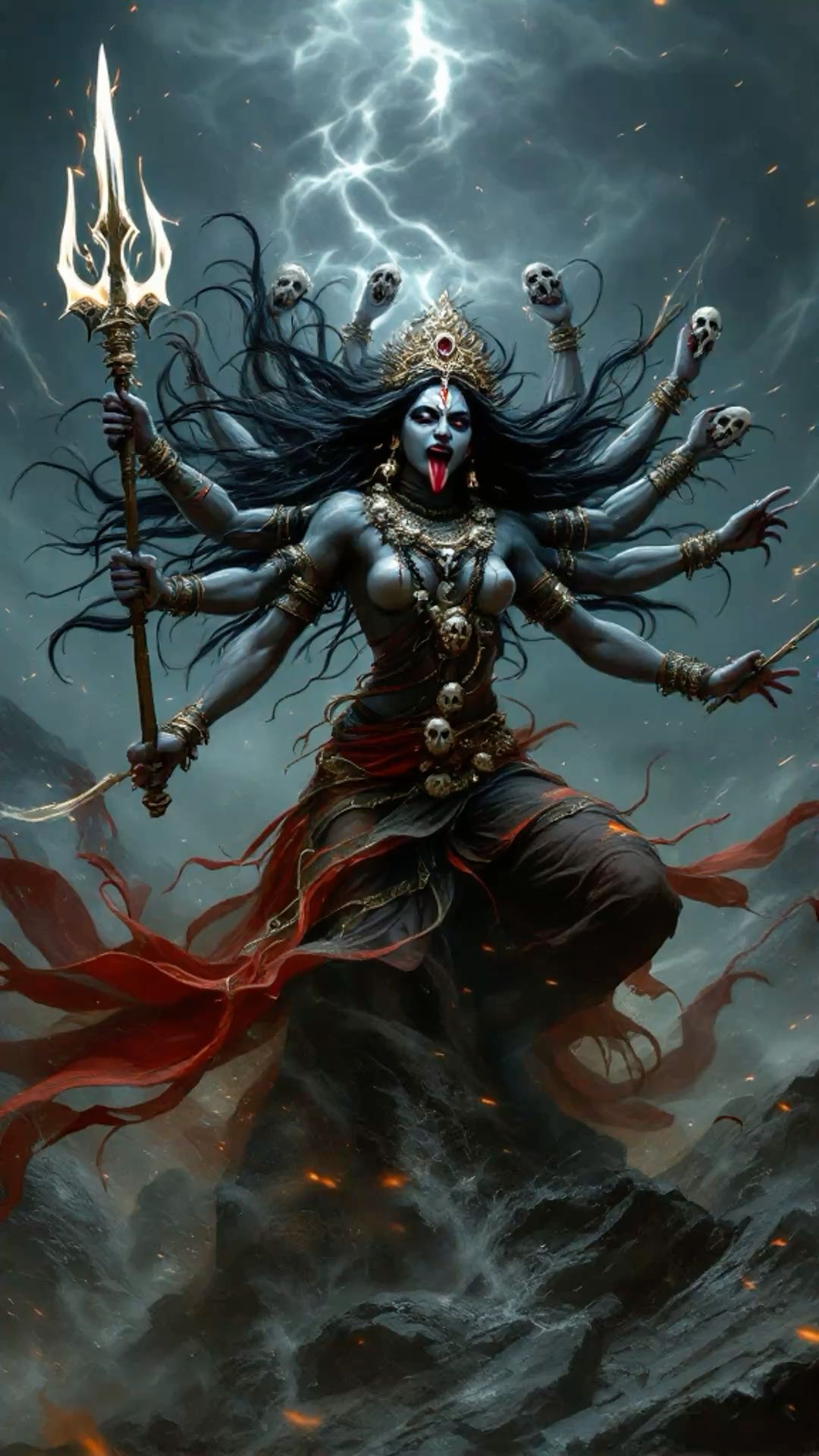 Fierce Mahakali Maa with Trishul