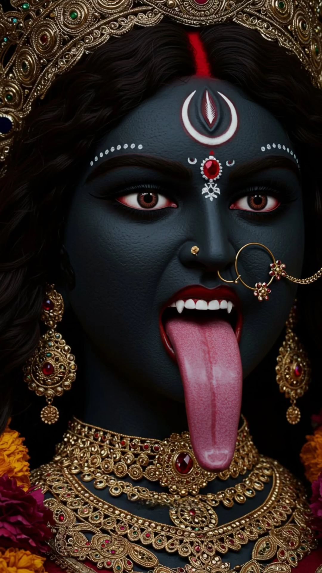 Fierce Mahakali Maa close-up wallpaper