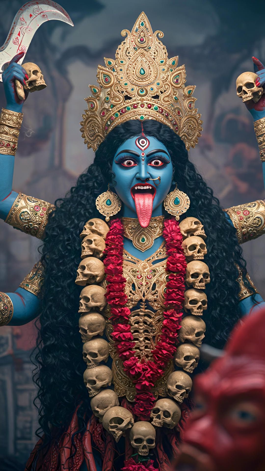 Mahakali Maa with skull garland