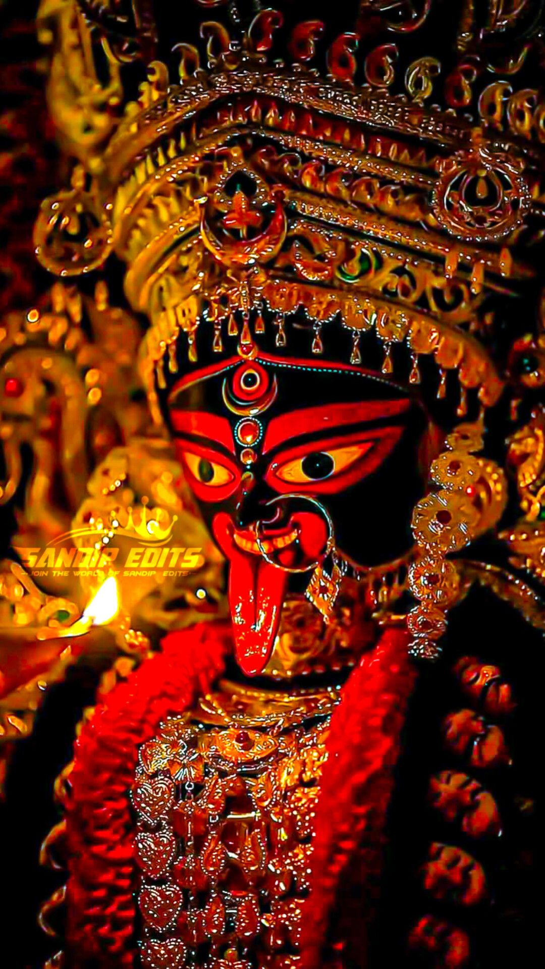 Intense portrait of Goddess Kali.
