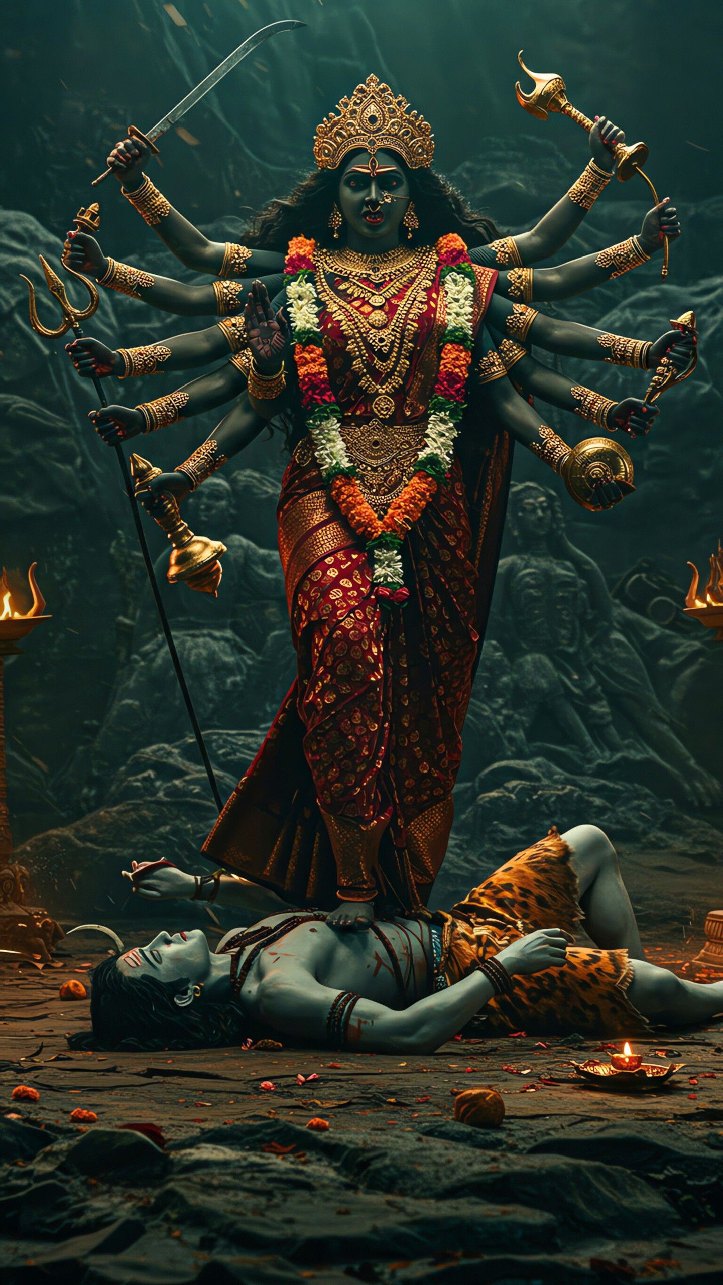 Mahakali Maa, goddess of power and strength.