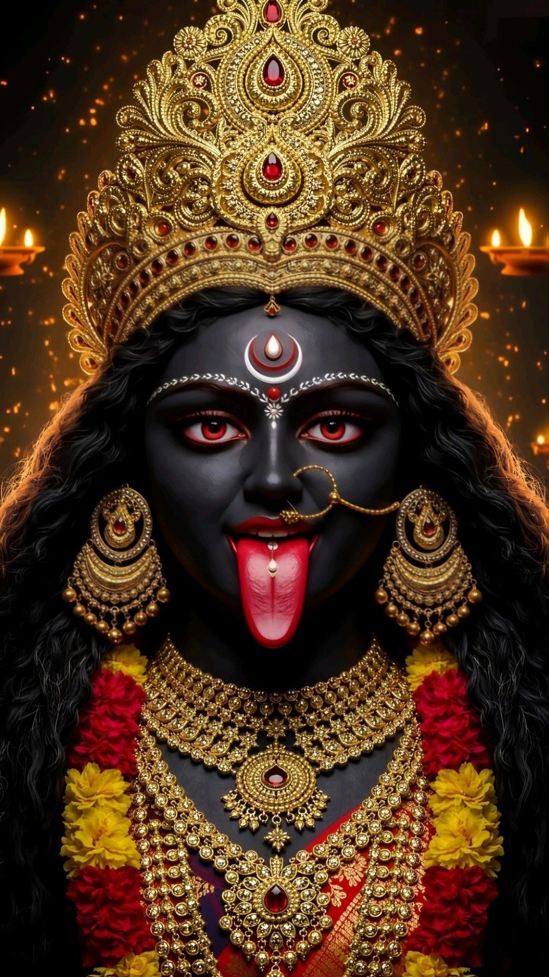 Mahakali Maa fierce divine goddess portrait