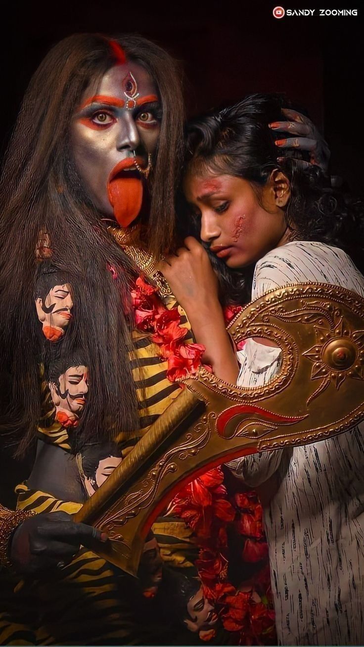 Goddess Kali compassionate gaze intense portrait