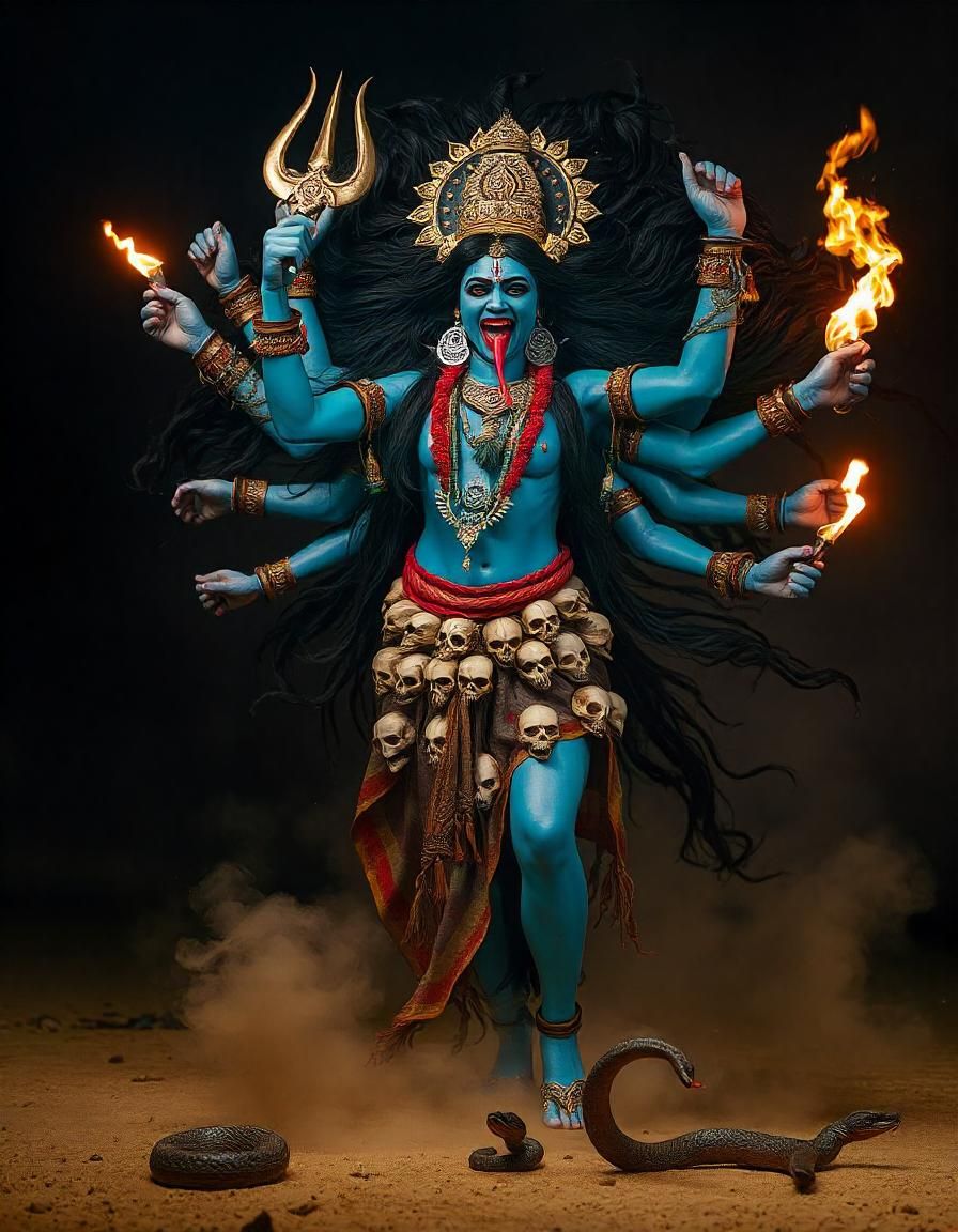 Mahakali Maa, powerful goddess of destruction