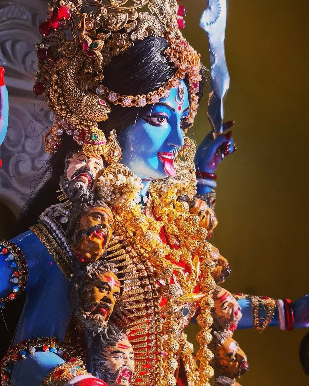 Fierce Mahakali Maa with ten arms