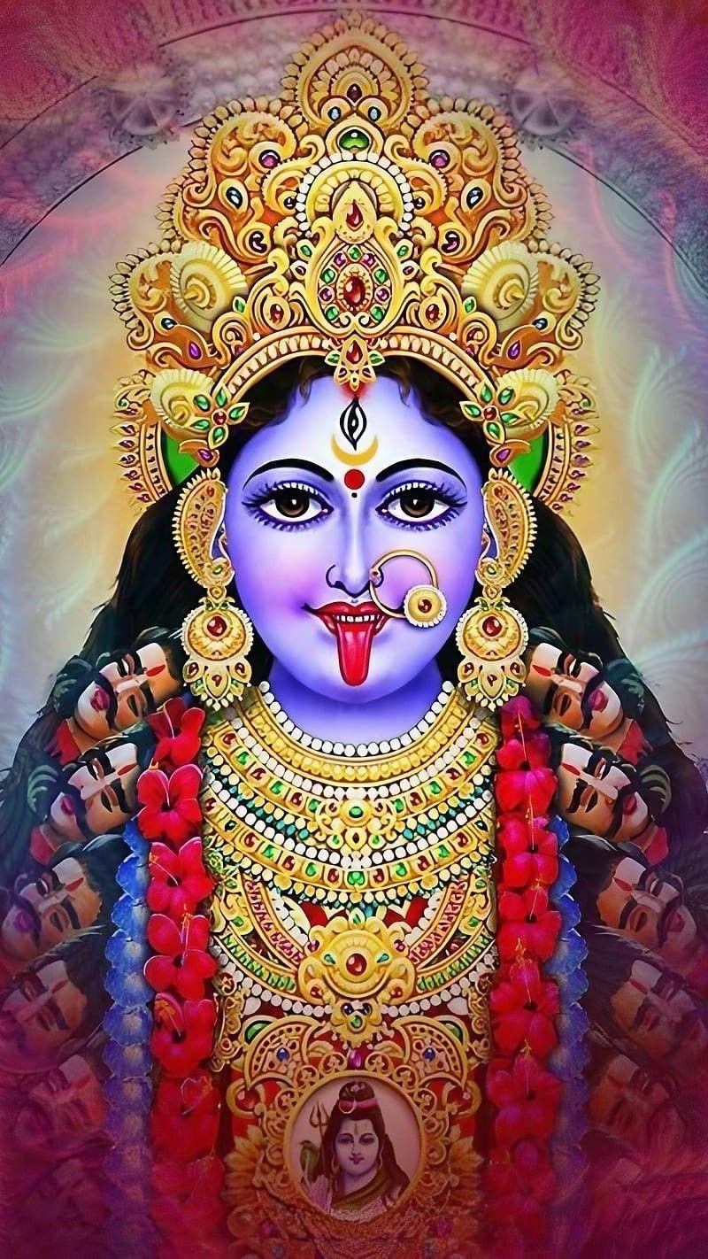 Goddess Kali with intense, powerful gaze