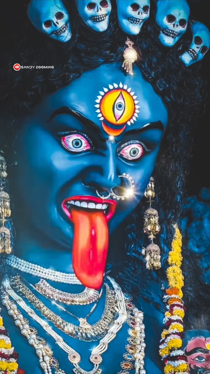 Powerful Mahakali Maa with multiple faces