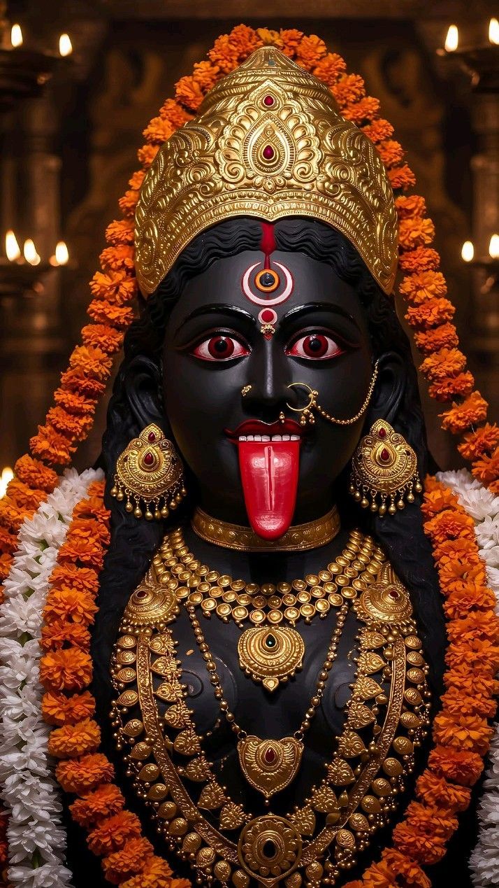 Mahakali Maa\'s powerful and divine face.