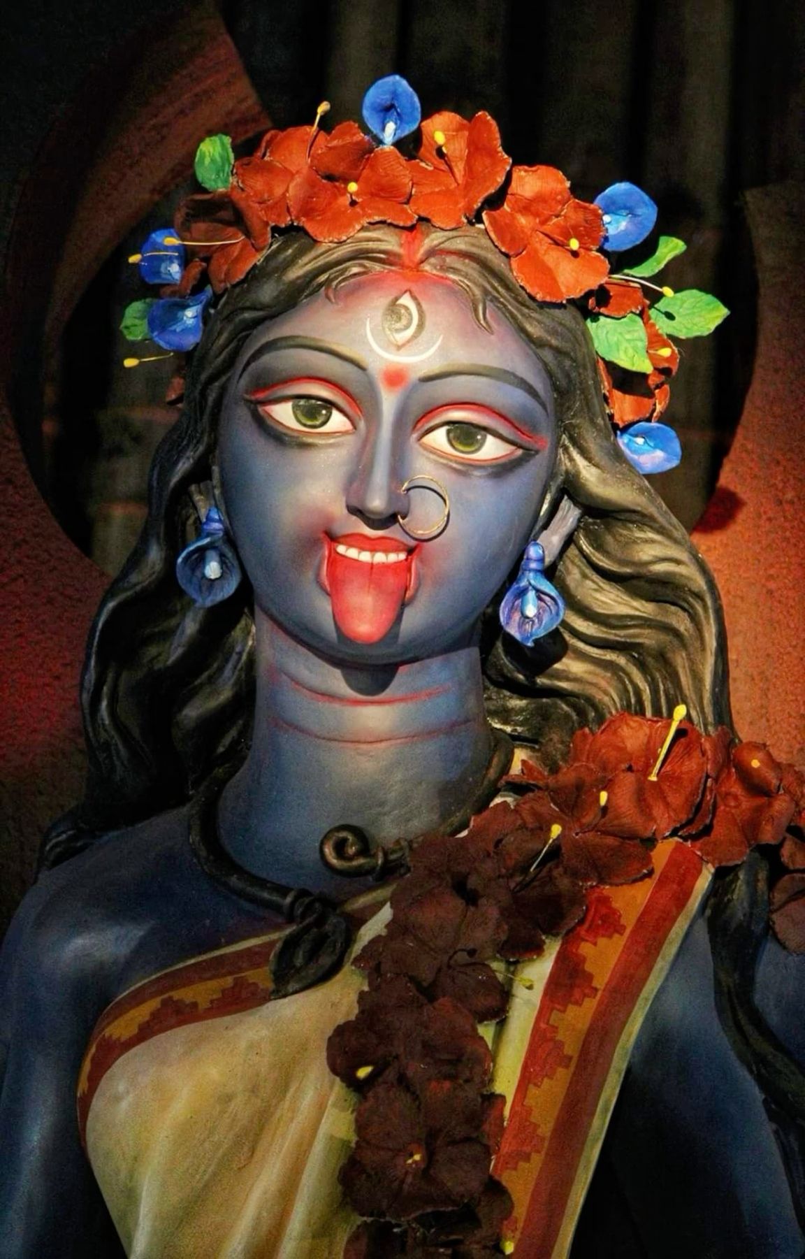 Mahakali Maa\'s powerful and divine face.