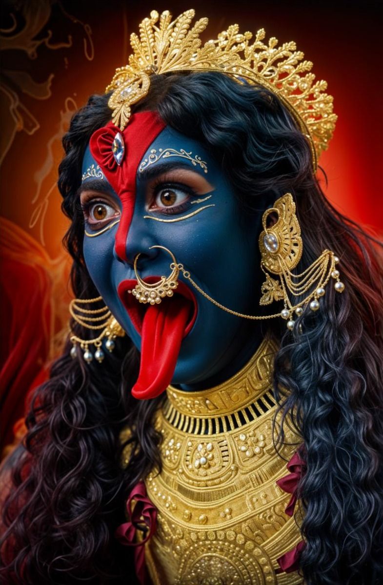 Goddess Kali fierce divine portrait