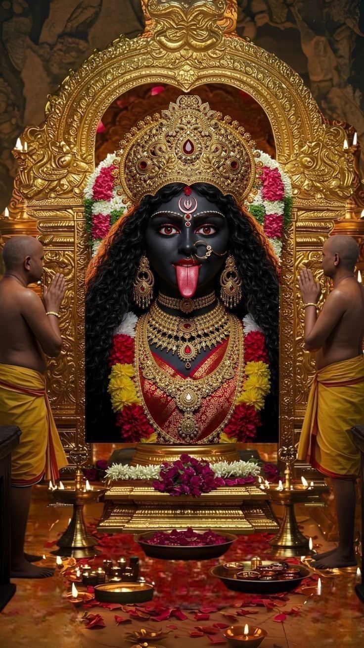 Mahakali Maa with intense, fiery gaze