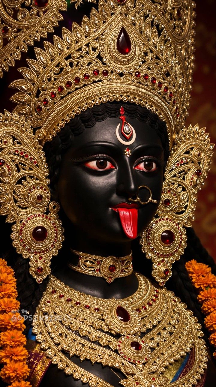 Close-up of Mahakali Maa\'s face