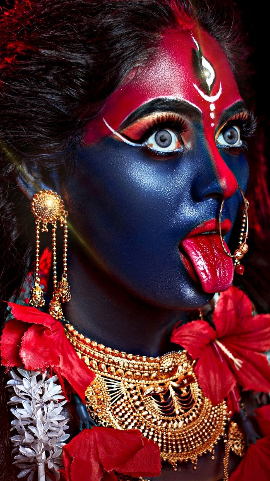 Fierce Mahakali Maa portrait wallpaper