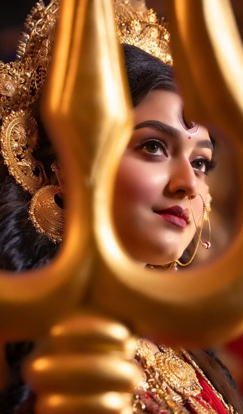 Close-up of Mahakali Maa\'s serene face