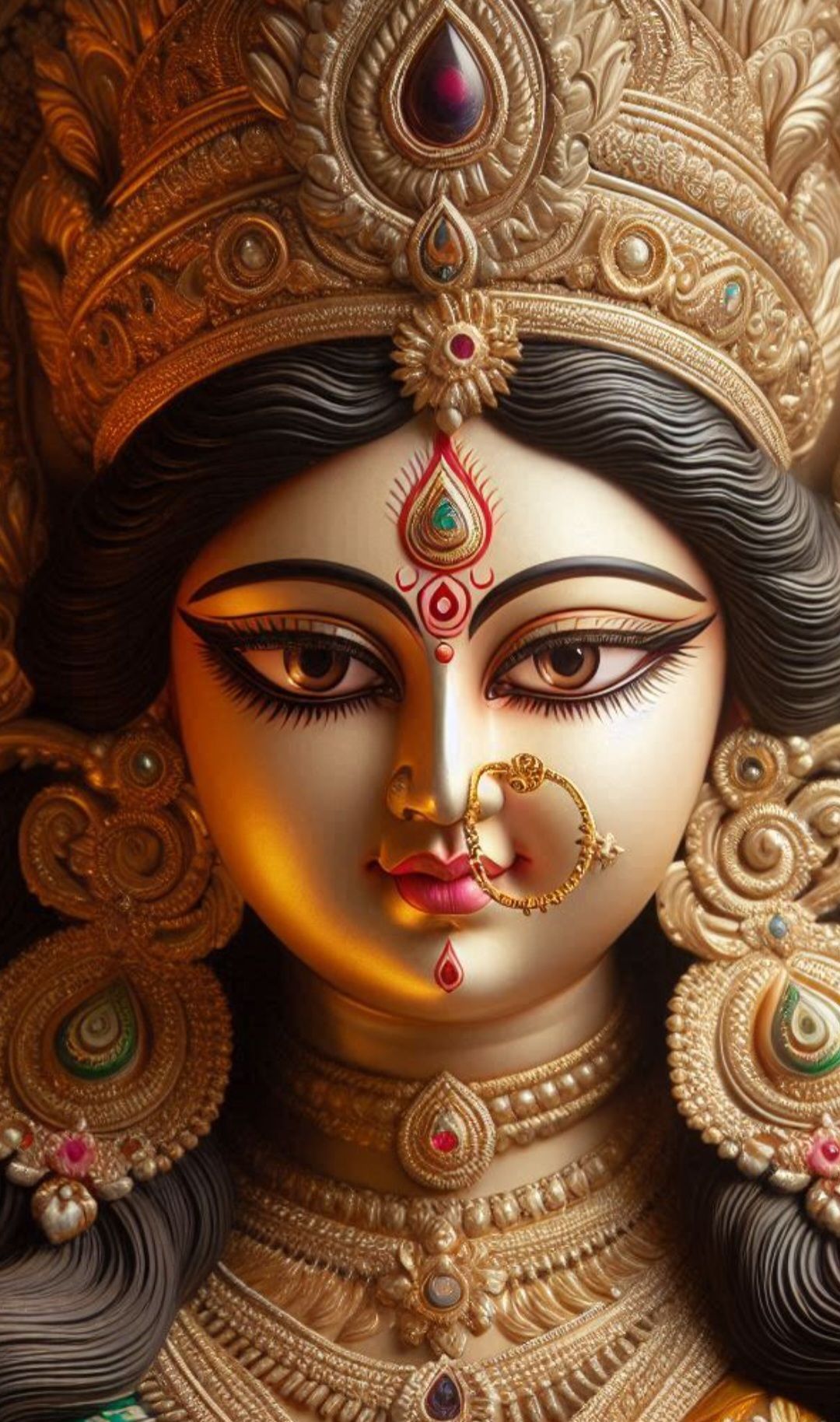 Close-up of Mahakali Maa\'s serene face
