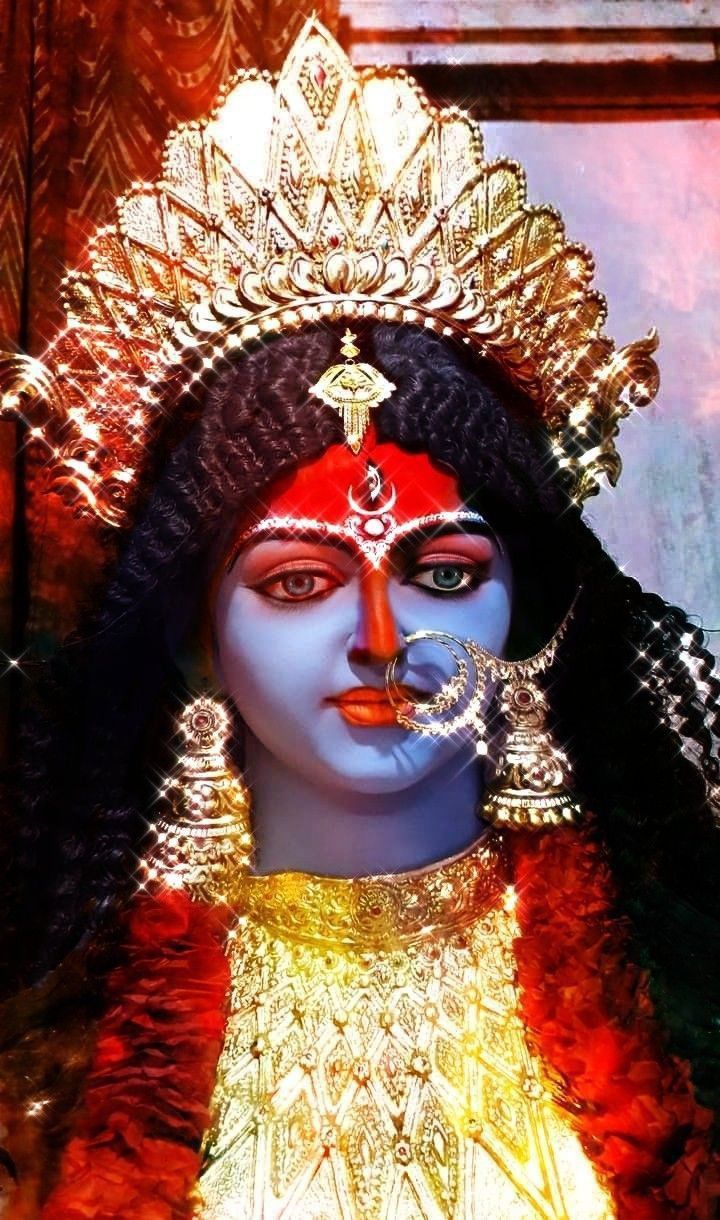 Mahakali Maa\'s radiant and powerful face.
