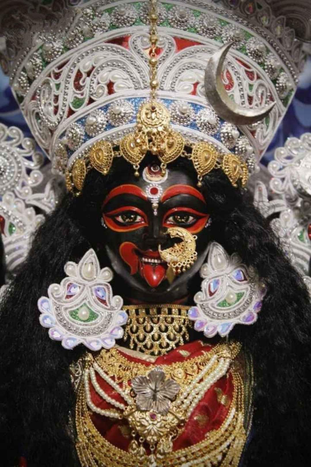 Intense Mahakali Maa face closeup