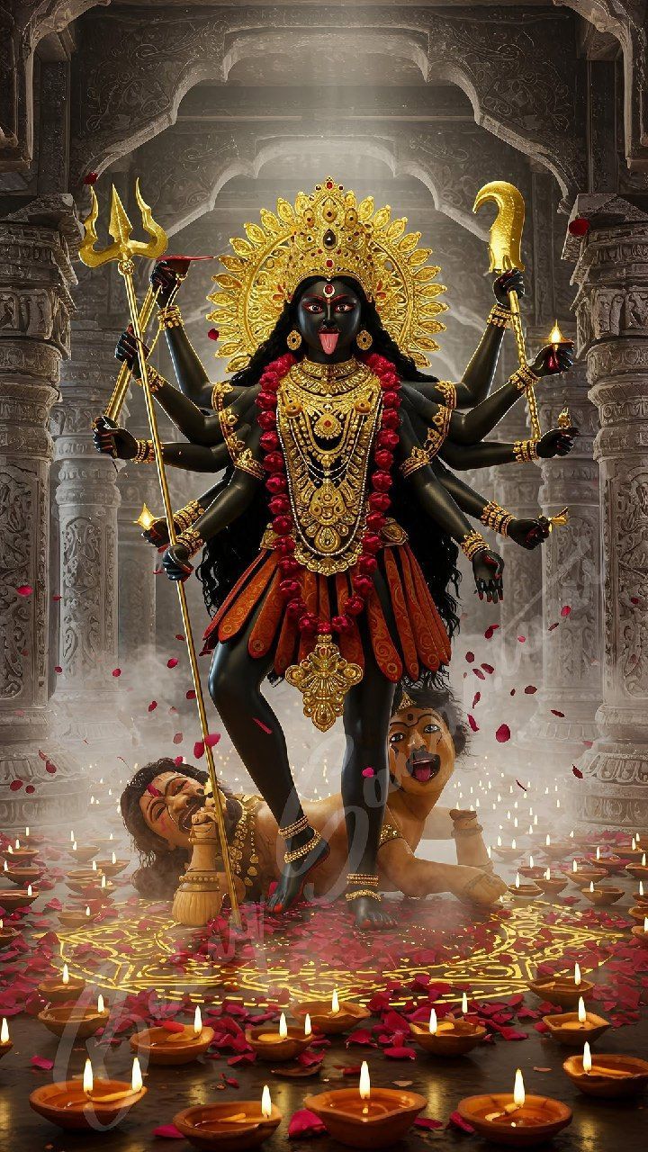 Mahakali Maa stands powerful and divine.