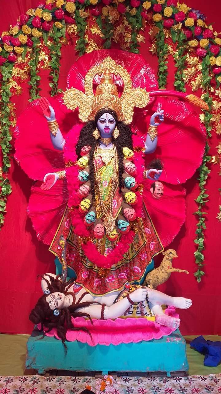 Maa Kali statue with many arms
