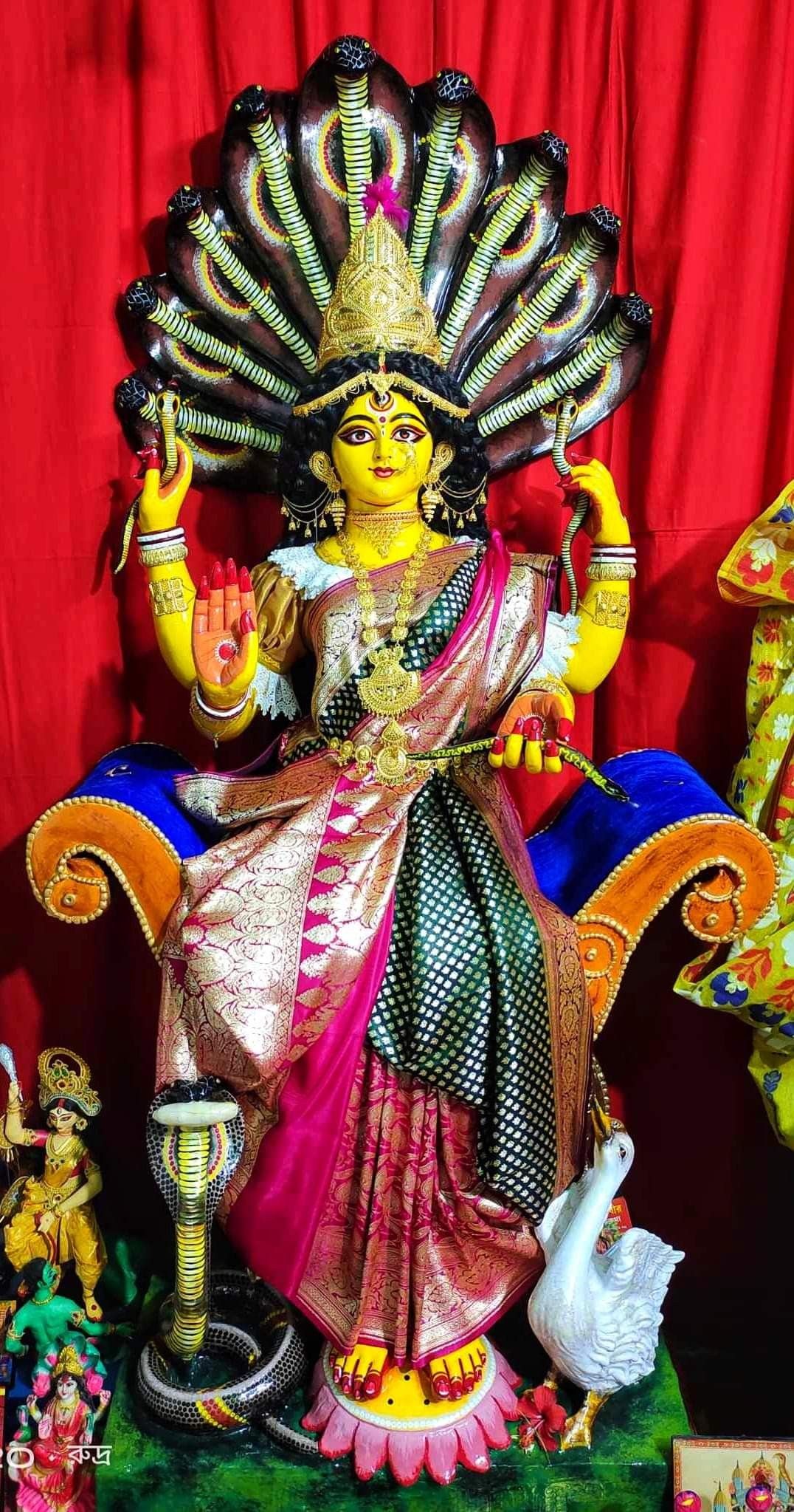 Mahakali Maa seated on a throne