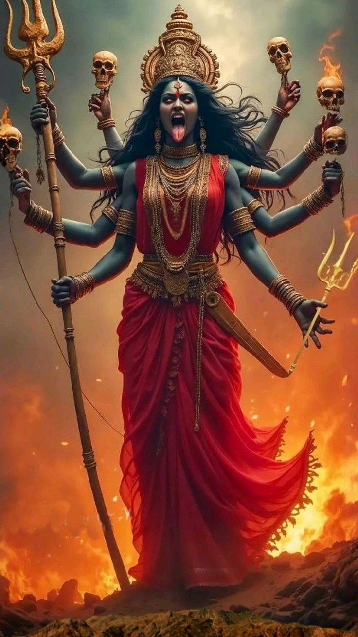 Fierce Mahakali Maa with Trident